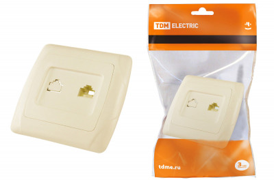 Розетка компьютерная RJ45  сл. кость "Онега" TDM Electric, SQ1805-0051