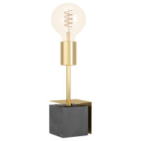 390168 Настольная лампа CARMITA, 1x40W(E27), сталь, камень, латунь, черный