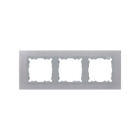Simon S82N Рамка 3-ная, алюминий - алюминий (металл им.), 82937-33
