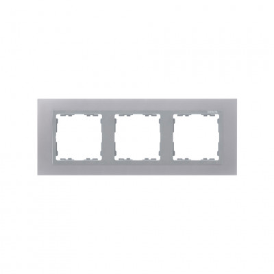 Simon S82N Рамка 3-ная, алюминий - алюминий (металл им.), 82937-33