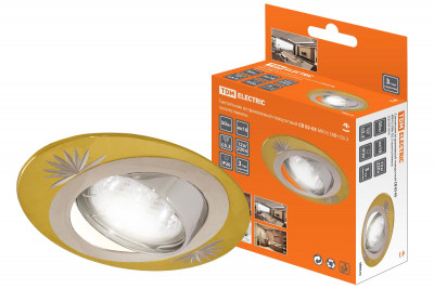 Светильник встраиваемый поворотный СВ 02-05 MR16 50Вт G5.3 золото/никель TDM Electric, SQ0359-0014