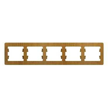 Glossa Рамка 5-ная, горизонтальная, дерево дуб