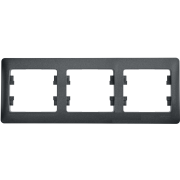 Glossa Рамка 3-ная, горизонтальная, антрацит