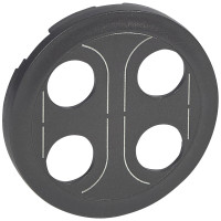 Legrand Лицевая панель - Программа Celiane - двойная розетка Banana, Кат. № 2 х 0 673 12 - графит, 067874