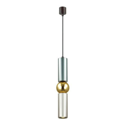 4071/5L L-VISION ODL19 312 серый/золото Подвес GU10 1*5W SAKRA
