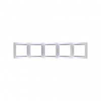 Simon 1500650-033 Simon15 Рамка 5-ная, алюминий