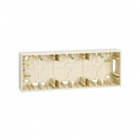 Simon Коробка на 3 поста для открытой проводки, 86х93х37мм, S27Pl, сл.кость, 2700753-031