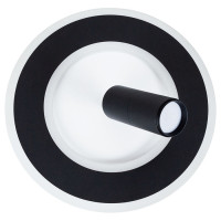 Arte Lamp TOMMY, Светильник настенный, цвет арматуры - черный, цвет плафона/декора - белый, 1x20W LED, A2607AP-20BK