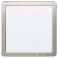 99169 Светодиод. встраив. светильник FUEVA 5, 16,5W (LED), 216х216, ET26, 1800lm, 3000K, сталь, нике