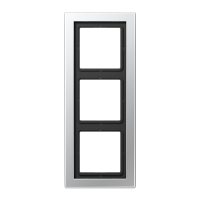 Рамка для вертикальной и горизонтальной установки, 3 поста; металл; алюминий; LS Design, ALD2983