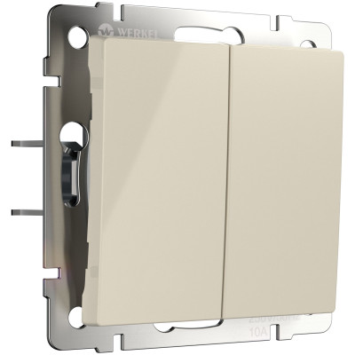 Werkel W1122403/ Выключатель двухклавишный с самовозвратом (слоновая кость), a062573