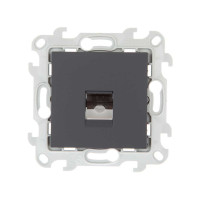 Simon Телеф розетка RJ11, графит, 2410480-038 Simon Телеф розетка RJ11, графит, 2410480-038