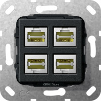 569910 Gira Разъем MJ RJ45 Cat 6A 10 GB 4 местн. LSA Plus 569910 Gira Разъем MJ RJ45 Cat 6A 10 GB 4 местн. LSA Plus