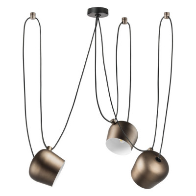 Lightstar 727133 (MD2042-3A ) Люстра OMEGA 3х40W E27 BROWN ALU (в комплекте)