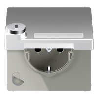 SCHUKO розетка с крышкой и полем для надписи, AL1520NAKLSL