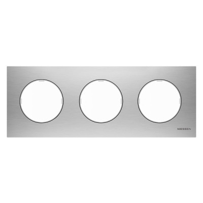 8673 OX - Рамка 3-постовая, серия SKY Moon, цвет нержавеющая сталь - 2CLA867300A4001