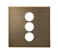 8555.3 OE - Накладка для механизма 3xRCA разъёма/коннектора, серия SKY, цвет античная латунь - 2CLA855530A1201 8555.3 OE - Накладка для механизма 3xRCA разъёма/коннектора, серия SKY, цвет античная латунь - 2CLA855530A1201