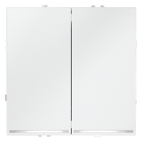 Выключатель встраиваемый VOLTUM S70 двухклавишный с подсветкой 10А, (белый матовый), VLS020202