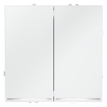 Выключатель встраиваемый VOLTUM S70 двухклавишный с подсветкой 10А, (белый матовый), VLS020202