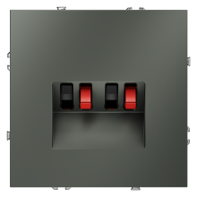 Розетка акустическая встраиваемая VOLTUM S70 4-местная, (титан), VLS060306