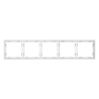 Рамка пластиковая VOLTUM S70 на 5 постов, (белый матовый), VLS100502