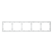 Рамка пластиковая VOLTUM S70 на 5 постов, (белый матовый), VLS100502