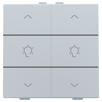 Niko Home Control Серебро Кнопка  управления двухканального диммера, 121-51046