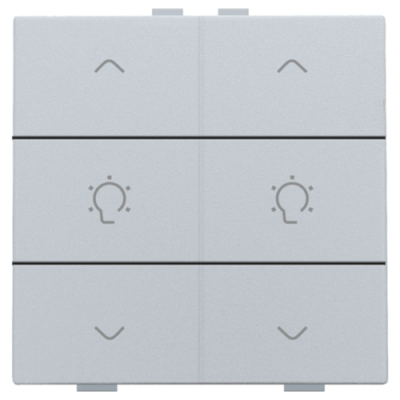 Niko Home Control Серебро Кнопка  управления двухканального диммера, 121-51046