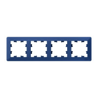 ATN221104 - ATLASDESIGN AIR 4-постовая РАМКА, АКВАМАРИН/дымчатый черный, Systeme Electric