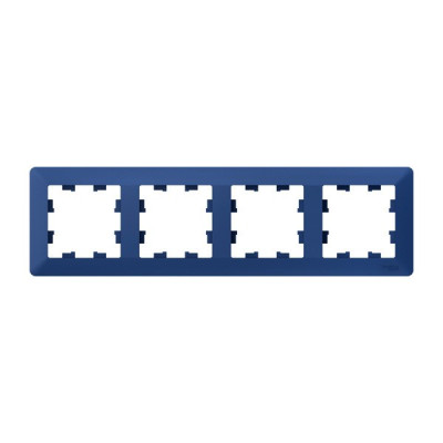 ATN221104 - ATLASDESIGN AIR 4-постовая РАМКА, АКВАМАРИН/дымчатый черный, Systeme Electric