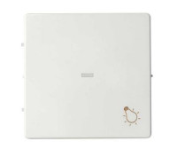 Simon Клавиша для выключателя с подсветкой и пиктограммой "свет" белого матового цвета S82 Concept, 8200016-090