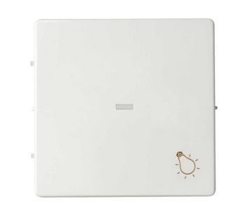 Simon Клавиша для выключателя с подсветкой и пиктограммой "свет" белого матового цвета S82 Concept, 8200016-090