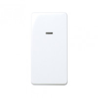 Simon 27 Белый Переключатель (проходной) с индикатором узкий 10AX 250В~, 27202-64