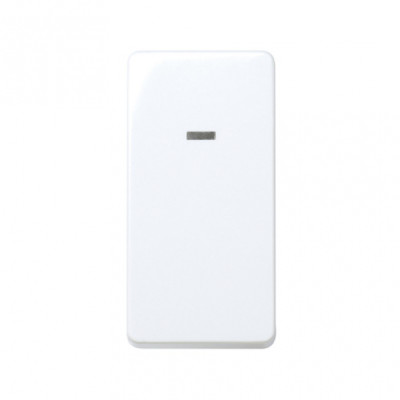 Simon 27 Белый Переключатель (проходной) с индикатором узкий 10AX 250В~, 27202-64