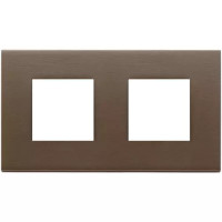 Vimar Накладка на Eikon Exe на 4 модуля (2+2) расстояние между центрами 71мм, темная бронза, 22643.12 Vimar Накладка на Eikon Exe на 4 модуля (2+2) расстояние между центрами 71мм, темная бронза, 22643.12
