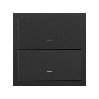 Simon 10020103-238 Кит 1 пост, фронт. 1 рамка + 2 клавиши выключателей цвета черный матовый S100