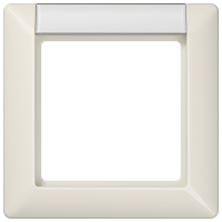 Рамка 1-кратная для вертикальной и горизонтальной установки с полем для надписи; слоновая кость, AS581NA Рамка 1-кратная для вертикальной и горизонтальной установки с полем для надписи; слоновая кость, AS581NA