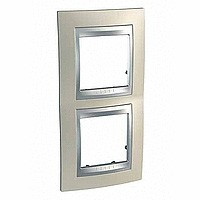 MGU66.004V.095 - UNICA TOP РАМКА 2-постовая, вертикальная, АЛЮМИНИЙ/ОПАЛ