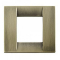 Vimar Накладка для 1-2 модулей металл античная латунь, 17092.37 Vimar Накладка для 1-2 модулей металл античная латунь, 17092.37