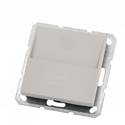 Выключатель Отельный карточный  с декоративной накладкой 10А, 250В, цвет тауп, G6209T, Jasmart