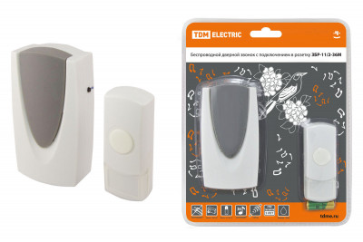 Звонок ЗБР-11/2-36М (беспр., роз.) TDM Electric, SQ1901-0009