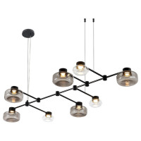 ST LUCE SL6005.403.08 Светильник подвесной ST-Luce Черный/Дымчатый, Прозрачный LED 8*3W 3000K
