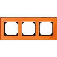 MERTEN M-Elegance РАМКА стеклянная 3 поста, ОРАНЖЕВЫЙ КАЛЬЦИТ, SM