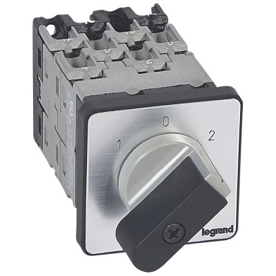 Legrand Переключатель на 2 направления - с положением ''0'', 45° - PR 12 - 4П - 8 контактов - крепление на дверце, 027433