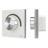 Панель SMART-P98-DIM-G-IN White (230V, 1.5A, 0/1-10V, Rotary, 2.4G) (Arlight, Стекло), 028432