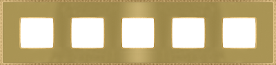 FD01435OBOB Fede Belle Epoque Metal Рамка 5-ная, Bright Gold+Bright Gold