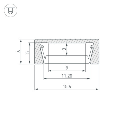 Профиль MIC-M-2000 ANOD BLACK (Arlight, Алюминий), 044540