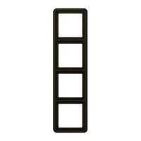 Рамка для вертикальной и горизонтальной установки ударопрочная, 4-кратная; коричневая, CD584WUBR