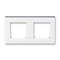 3901H-A05020 62W - Рамка ABB Levit 2 поста белый / дымчатый чёрный - 2CHH015020A6062