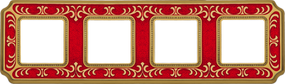 FD01354ROEN Fede Siena Smalto Italiano Рамка 4-ная, Ruby Red